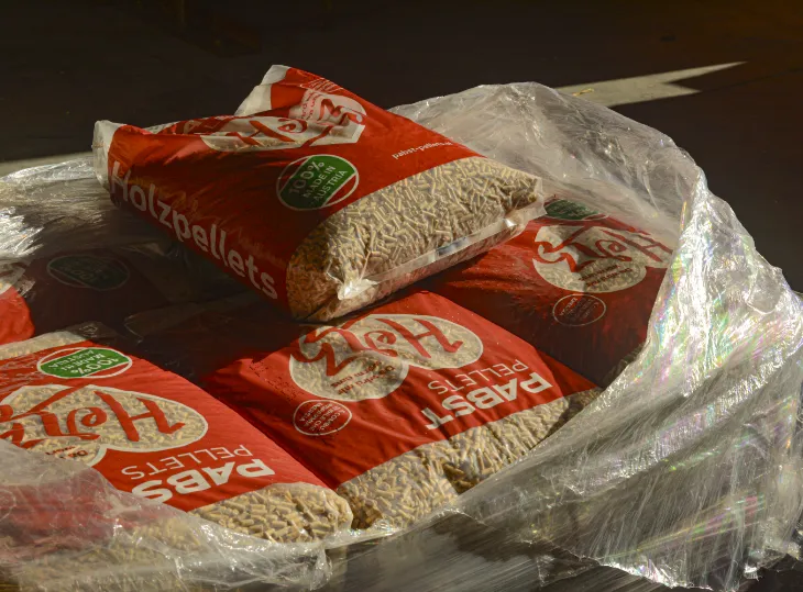 immagine dei sacchi del pellet pabst
